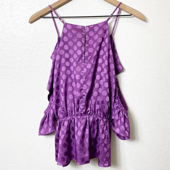 Adelyn Rae Purple Polka Dot Women's XS Blo… - Picture 3 of 4